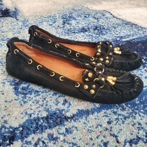 Sam Edelman Black Leather Moccasins sz 6.5